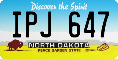 ND license plate IPJ647