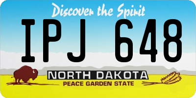 ND license plate IPJ648