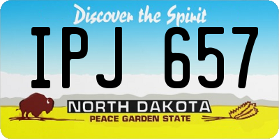 ND license plate IPJ657