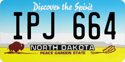 ND license plate IPJ664