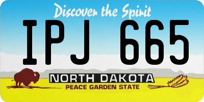 ND license plate IPJ665