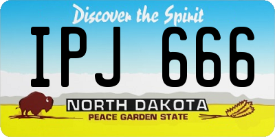 ND license plate IPJ666