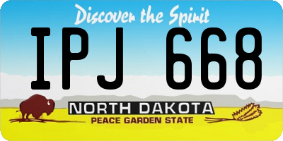 ND license plate IPJ668