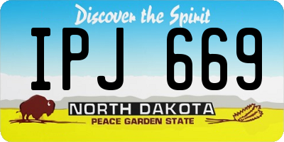 ND license plate IPJ669