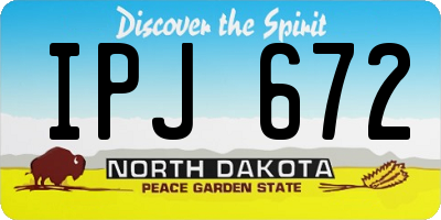 ND license plate IPJ672