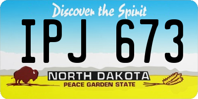ND license plate IPJ673