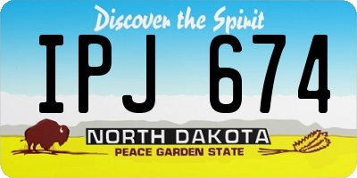 ND license plate IPJ674