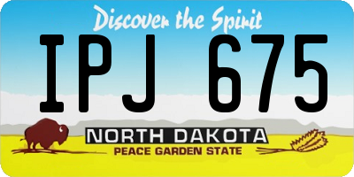 ND license plate IPJ675