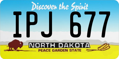 ND license plate IPJ677