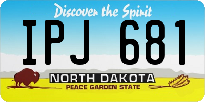 ND license plate IPJ681