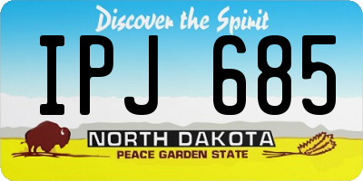 ND license plate IPJ685