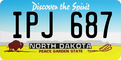 ND license plate IPJ687