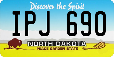 ND license plate IPJ690