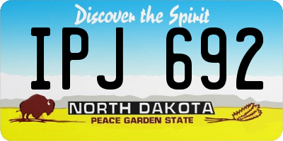 ND license plate IPJ692