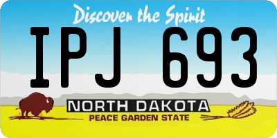ND license plate IPJ693