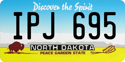 ND license plate IPJ695
