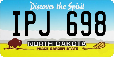 ND license plate IPJ698