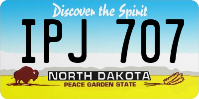 ND license plate IPJ707