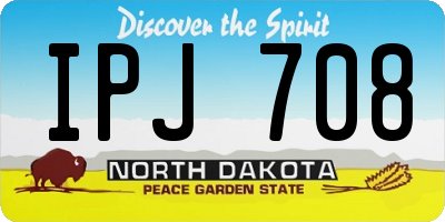 ND license plate IPJ708