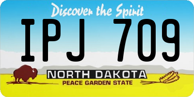 ND license plate IPJ709