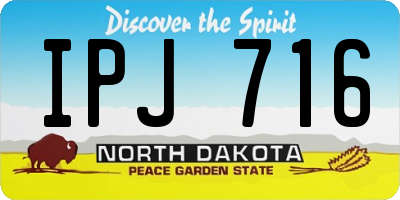 ND license plate IPJ716
