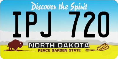 ND license plate IPJ720