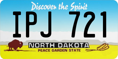 ND license plate IPJ721
