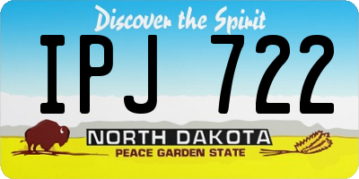 ND license plate IPJ722
