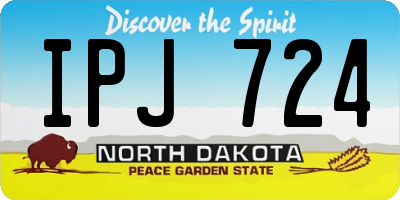 ND license plate IPJ724