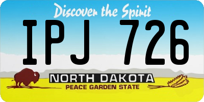 ND license plate IPJ726