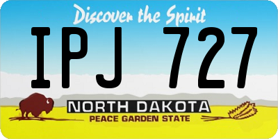 ND license plate IPJ727