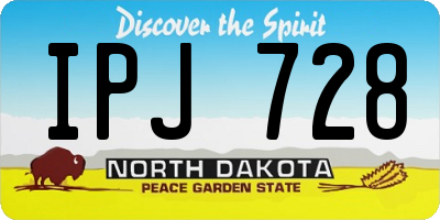 ND license plate IPJ728