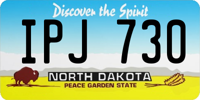 ND license plate IPJ730