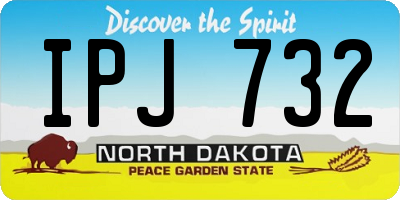ND license plate IPJ732