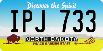 ND license plate IPJ733