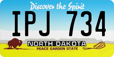 ND license plate IPJ734