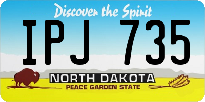 ND license plate IPJ735