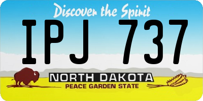 ND license plate IPJ737