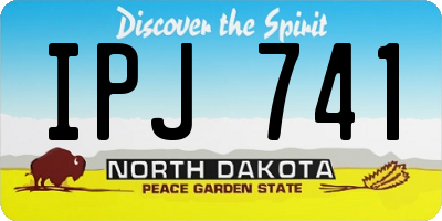 ND license plate IPJ741