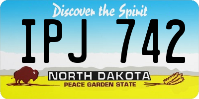 ND license plate IPJ742