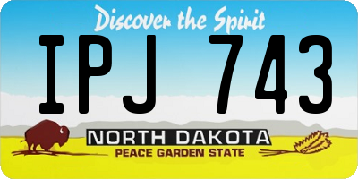 ND license plate IPJ743