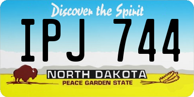 ND license plate IPJ744