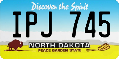 ND license plate IPJ745