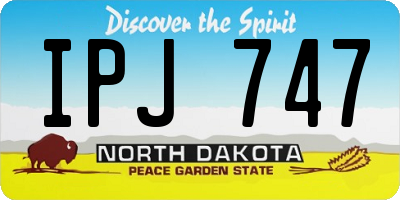 ND license plate IPJ747