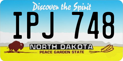ND license plate IPJ748