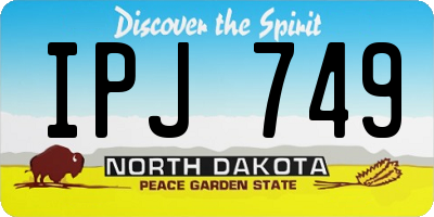 ND license plate IPJ749