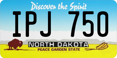 ND license plate IPJ750
