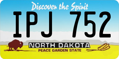 ND license plate IPJ752