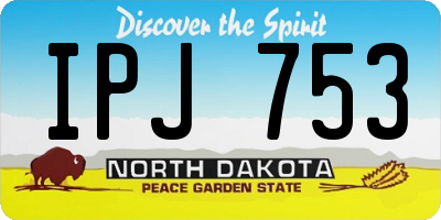 ND license plate IPJ753