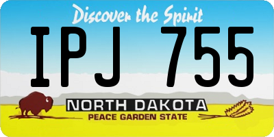 ND license plate IPJ755